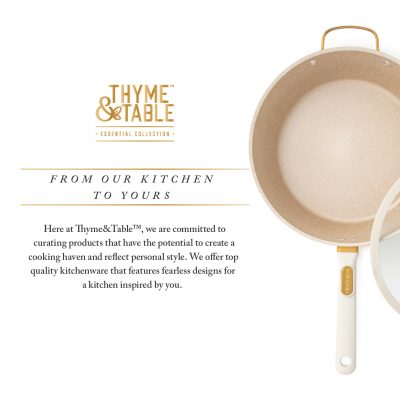 Thyme & Table Granite Collection 5QT Sauté Pan Non-Stick - Taupe & Gold - Image 6