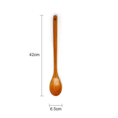 Adzgya 16.5 Inch Giant Wood Spoon Long Handled Wooden Spoon For Cooking And Stirring Kitchen Utensil - Image 3