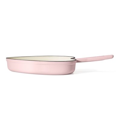 Beautiful 10” Enameled Cast Iron Heart Skillet, Pink Champagne by Drew Barrymore - Image 9